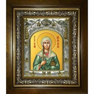 Икона Миропия Хиосская, 14x18 см, в деревянном киоте 20х24 см, арт вк-1071