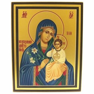 Икона Неувядаемый цвет Божией Матери рукописная, арт ИРГ-042