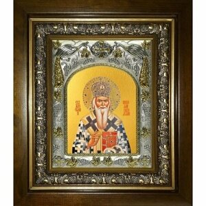 Икона Николай Сербский, 14x18 см, в деревянном киоте 20х24 см, арт вк-4193