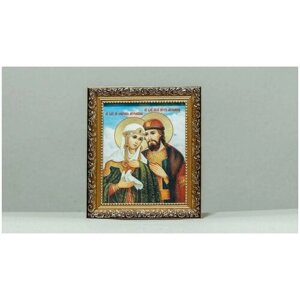 Икона Петр и Феврония Муромские с молитвой