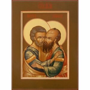 Икона Петр и Павел Апостолы писаная, арт ИР-0318