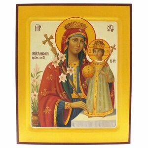 Икона Пресвятой Богородице Неувядаемый цвет рукописная, арт ИРГ-008
