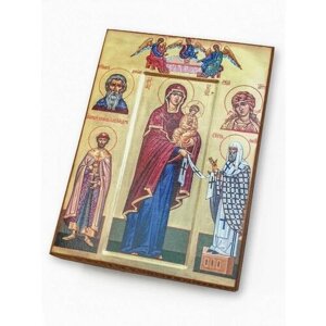 Икона Пресвятой Богородицы Максимовская, под старину, 15х17 см