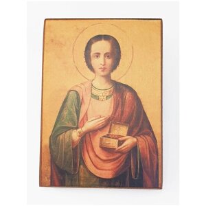 Икона "Святой целитель Пантелеймон", размер иконы - 15x18
