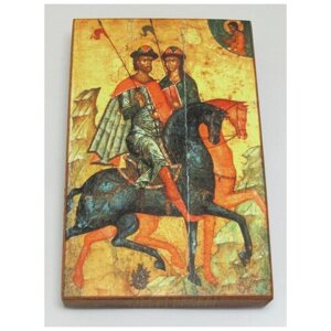 Икона "Святые Борис и Глеб", размер иконы - 10x13