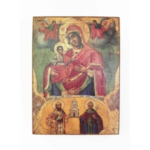 Икона "Троеручица с Симеоном и Саввой", размер - 60х80