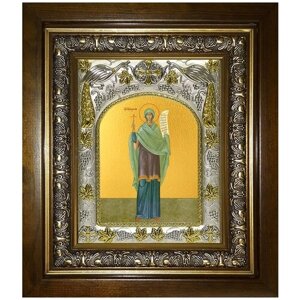 Икона Виринея (Вероника) Едесская мученица, 14х18 см, в окладе и киоте