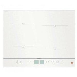 Индукционная варочная панель De Dietrich DPI 7670 W, цвет панели белый, цвет рамки серебристый