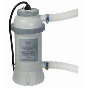 Intex проточный водонагреватель для бассейна Heater 28684, 24х44х24 см, 3000 Вт, серый