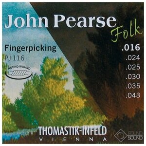 John Pearse Комплект струн для акустической гитары, нейлон, 016-043, Thomastik