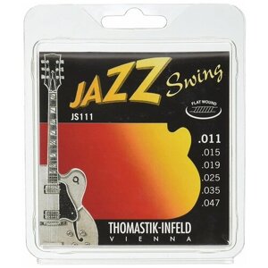 JS111 Jazz Swing Комплект струн для акустической гитары, Light, сталь/никель, 11-47, Thomastik