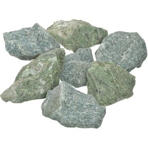 Камень "Хакасский жадеит"для бани/сауны/печи/парилки колотый, мелкий (40-80 мм), в коробке 10 кг "Банные штучки"