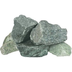 Камень "Хакасский жадеит"для бани/сауны/печи/парилки колотый, средний (70-140 мм), в коробке 10 кг "Банные штучки"