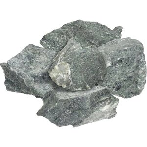 Камень "Серпентинит"для бани/сауны/печи/парилки колотый, средний (70-140 мм), в коробке 10 кг "Банные штучки"