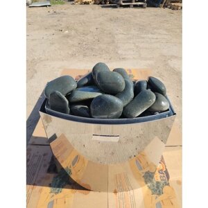 Камни для бани Диабаз шлифованный 8-14 см упаковка 15 кг