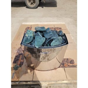 Камни для бани Нефрит галтованный 4-8 см упаковка 10 кг