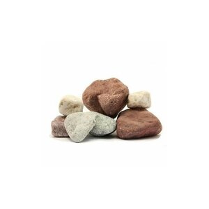Камни для бани обвалованные микс премиум: Жадеит, Кварц, Яшма (срок службы 6,2,4 года, ведро, 15 кг)