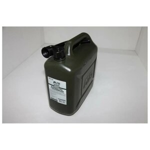 Канистра 10л. пластмассовая для бензина (тёмно-зелёная) AVS TPK-Z10