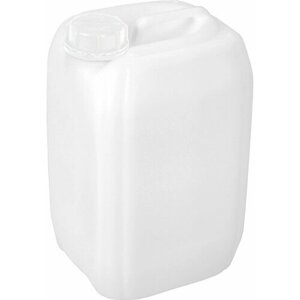 Канистра пластиковая белая 10 литров с крышкой, 419123