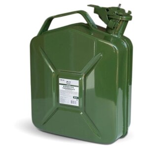 Канистра топливная металлическая вертикальная AVS VJM-05, 5 литров (зеленая), A07417S
