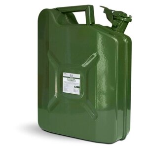 Канистра топливная металлическая вертикальная AVS VJM-10, 10 литров (зеленая), A07418S