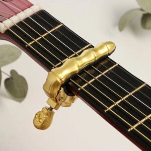 Каподастр для гитары Music Life Череп, золотой (комплект из 2 шт)