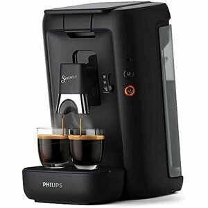 Капсульная кофемашина Philips Senseo Maestro, выбор крепости кофе и функция запоминания, контейнер для воды на 1,2 литра, зеленый продукт, цвет: черный (CSA260/65)