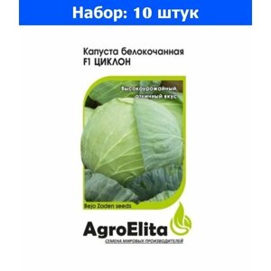 Капуста б/к Циклон F1 10 шт Ср Бейо Н20 (АгроЭлита) Голландия - 10 пачек семян