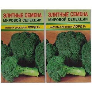 Капуста брокколи "Лорд F1", 2 упаковки по 10 семян, Seminis
