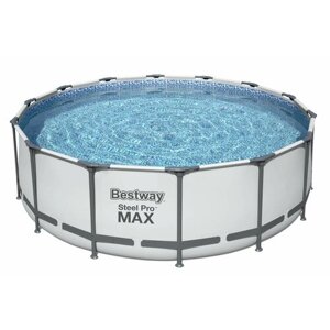 Каркасный бассейн Bestway Steel Pro Max 5612X BW Серый