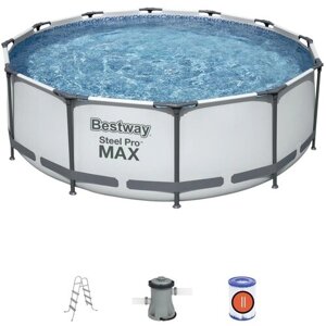 Каркасный бассейн Steel Pro Max 366х100см, 9150л, фил. насос 2006л/ч, лестница