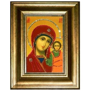 Картина с кристаллами Икона Казанская Божья Матерь