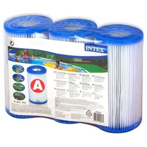 Картридж для очистки воды в бассейнах для фильтрующих насосов INTEX, тип А, 3 шт.