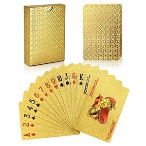 Карты игральные для покера Miland "Золотое сечение"54 шт, золотые