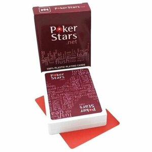 Карты игральные для покера Pokerstars 54. Красная рубашка (100% пластик)