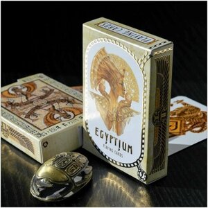 Карты игральные Еgyptium, издание Sunny / Дизайнерские художественные карты 54шт, коллекционная колода для настольных игр, для фокусов, для коллекционеров. Покерный размер, фольгирование