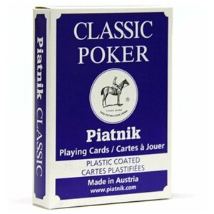 Карты игральные "Классик Покер" синяя рубашка, 55 карт