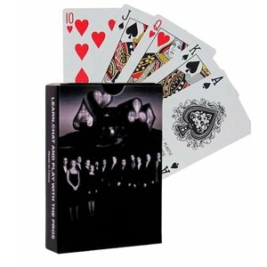 Карты игральные пластиковые Full / Карты для покера TH109-32, цвет черный