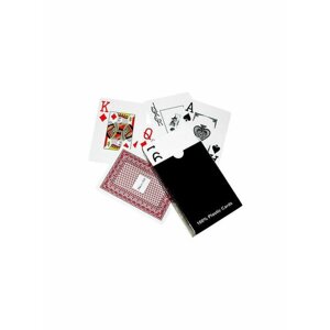 Карты игральные пластиковые / Карты для покера "Poker club" 54, красный