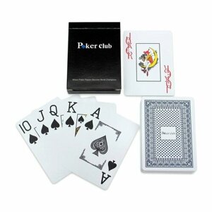 Карты игральные пластиковые "Poker club", 300 мкм, синяя рубашка (комплект из 7 шт)