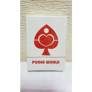 Карты игральные "Poker WORLD" с пластиковым покрытием, 54шт красные