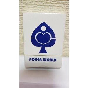 Карты игральные "Poker WORLD" с пластиковым покрытием, 54шт синие