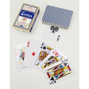 Карты игральные с пластиковым покрытием LOTUS 54 шт/100% пластиковые для покера, карточных и настольных игр