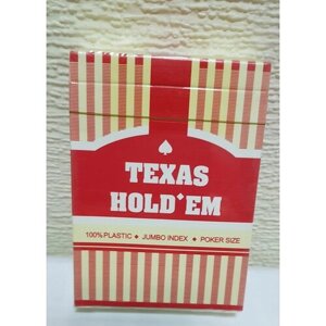 Карты игральные "Texas Gold'em" с пластиковым покрытием, 54шт красные