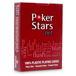 Карты PokerStars пластиковые для покера 54 шт. (красные)
