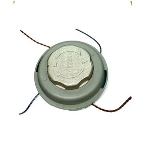Катушка с леской для триммера полуавтоматическая на четыре лески (болт М10*1.25 левая) с алюминиевой кнопкой