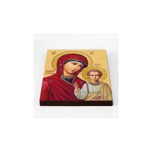Казанская икона Божией Матери (лик № 129), печать на доске 20*25 см