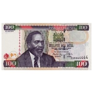 Кения 100 шиллингов 2005-10 г «Памятник Джомо Кениата» UNC