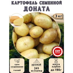 Клубни картофеля на посадку Доната (суперэлита) 3 кг Ранний