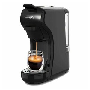 Кофемашина капсульная 4 в 1 NESPRESSO/DOLCEGUSTO/чалды/молотый HIBREW H1A, 1450 Вт, объем 0,7 л, черная